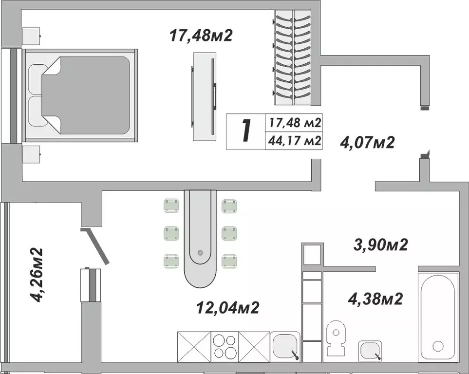 1-к кв. Оренбургская область, Оренбург Осенний Лист жилой комплекс, 3 ... - Фото 1
