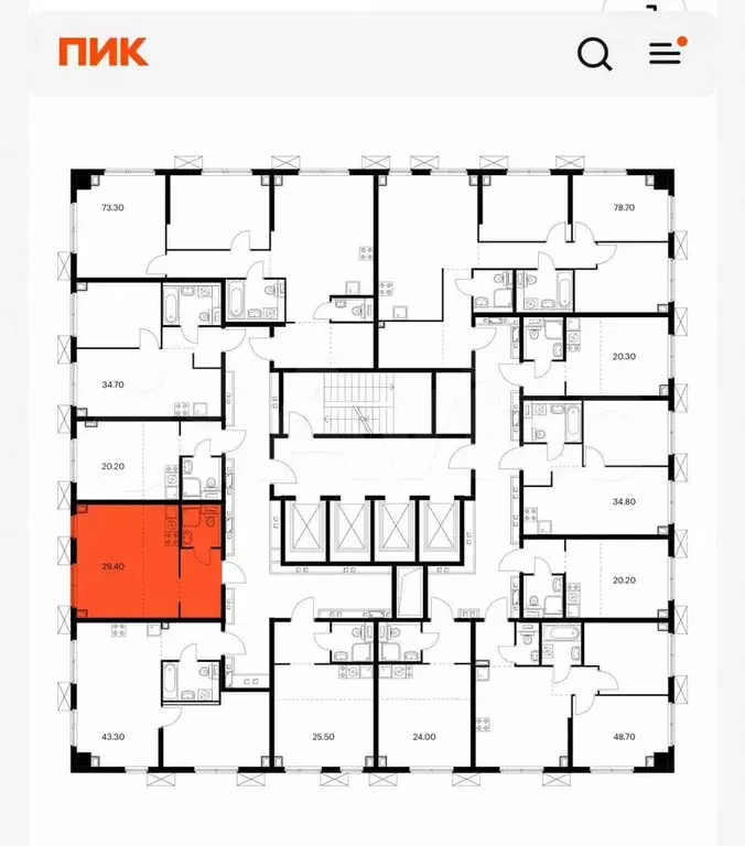 Квартира-студия, 29,4 м, 14/33 эт. - Фото 0