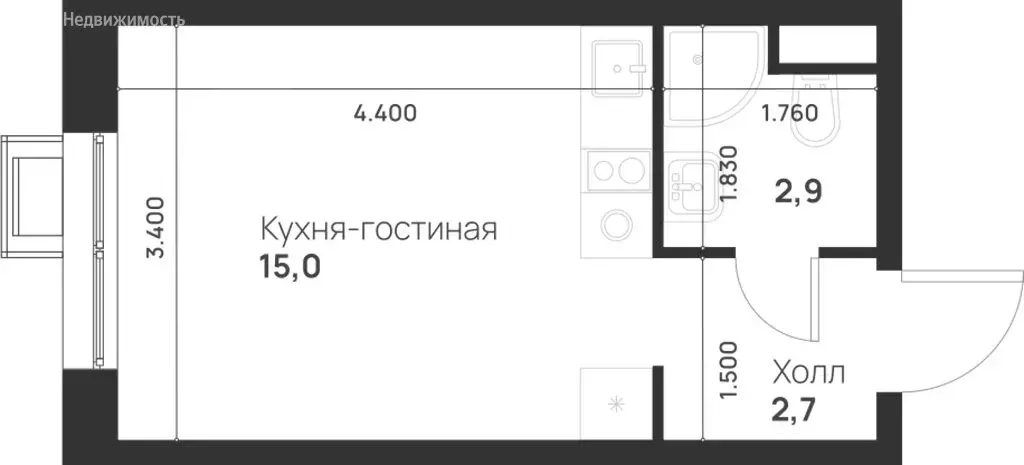 Квартира-студия: Москва, НАО, район Коммунарка, улица Разведчика Дейча ... - Фото 1