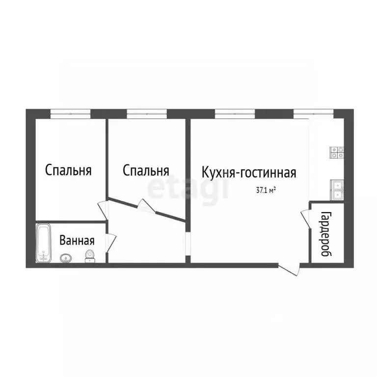 3-к кв. Ульяновская область, Ульяновск ул. Радищева, 74 (80.6 м) - Фото 2