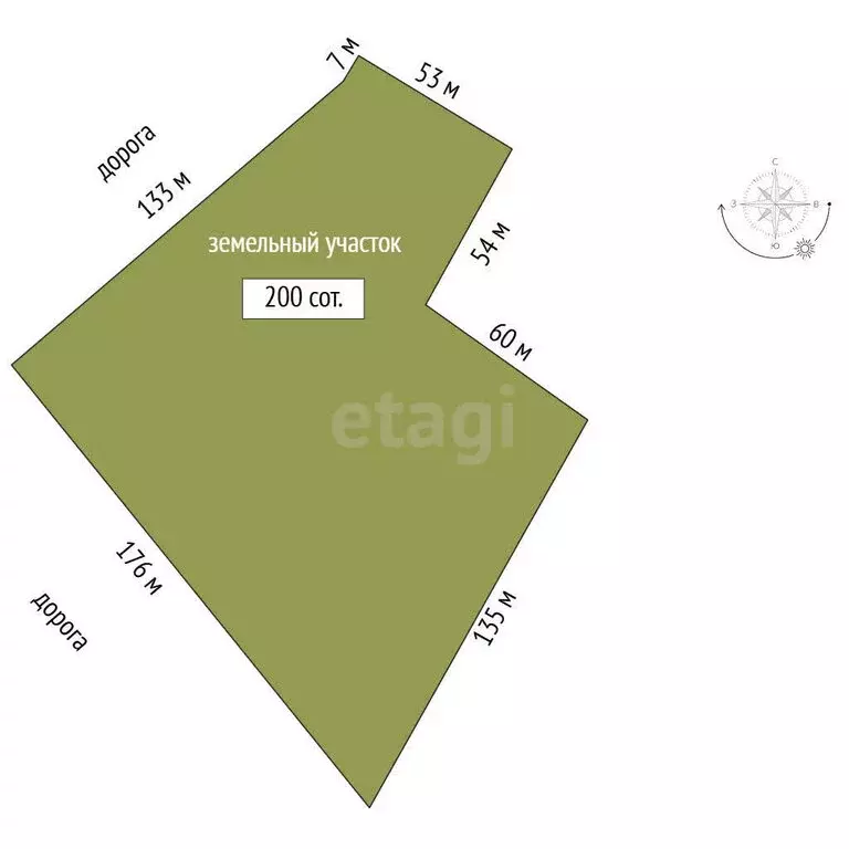 Участок в Береговое, улица Ивана Поддубного, 34 (200 м) - Фото 1