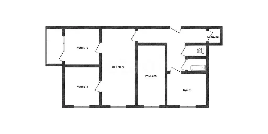 4-комнатная квартира: Арсеньев, Калининская улица, 11 (67.9 м) - Фото 2