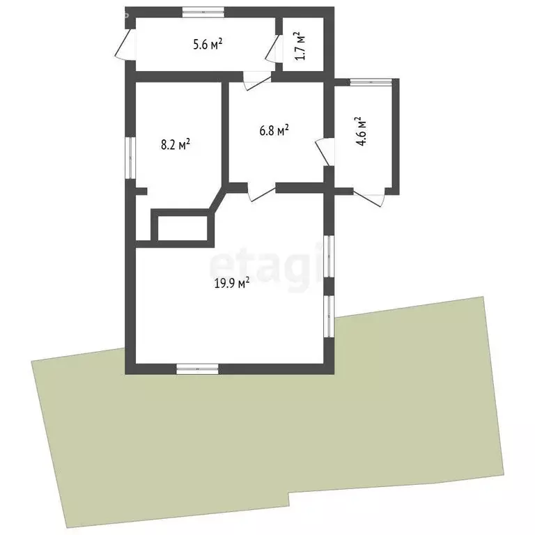 Дом в Вязноватовка, Пролетарская улица (34.9 м) - Фото 0