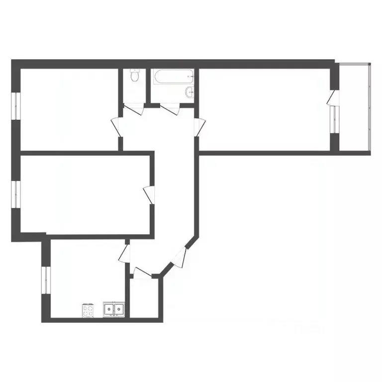 3-к кв. Тюменская область, Тюмень Ставропольская ул., 11 (63.0 м) - Фото 1