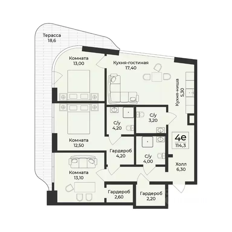 4-к кв. Крым, Алушта ул. Глазкрицкого, 16 (125.0 м) - Фото 1