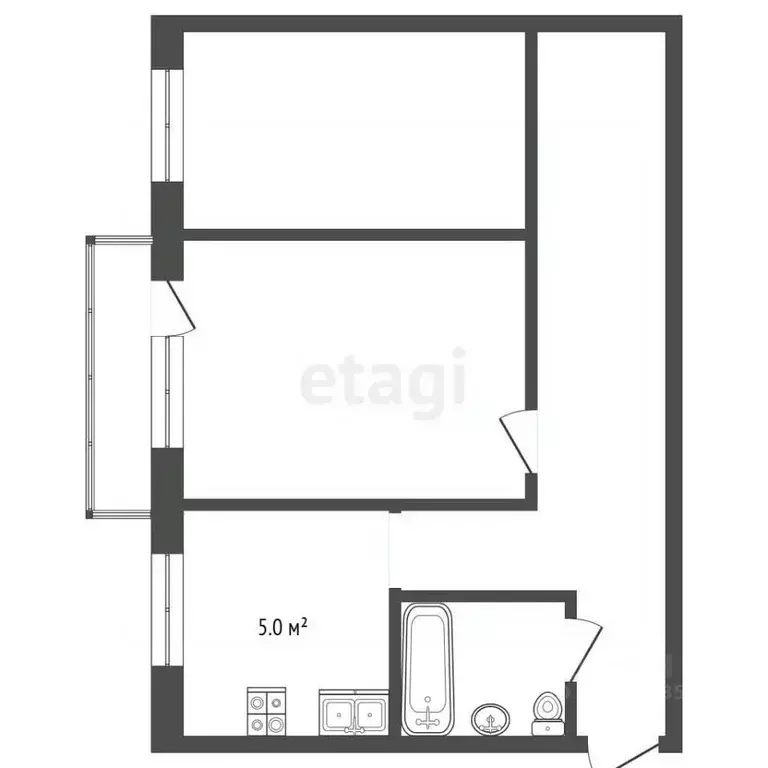 2-к кв. Самарская область, Самара Революционная ул., 140 (43.6 м) - Фото 2