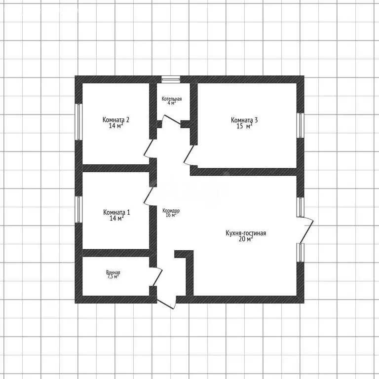 Дом в посёлок Табачный, Молодёжная улица (90.3 м) - Фото 1