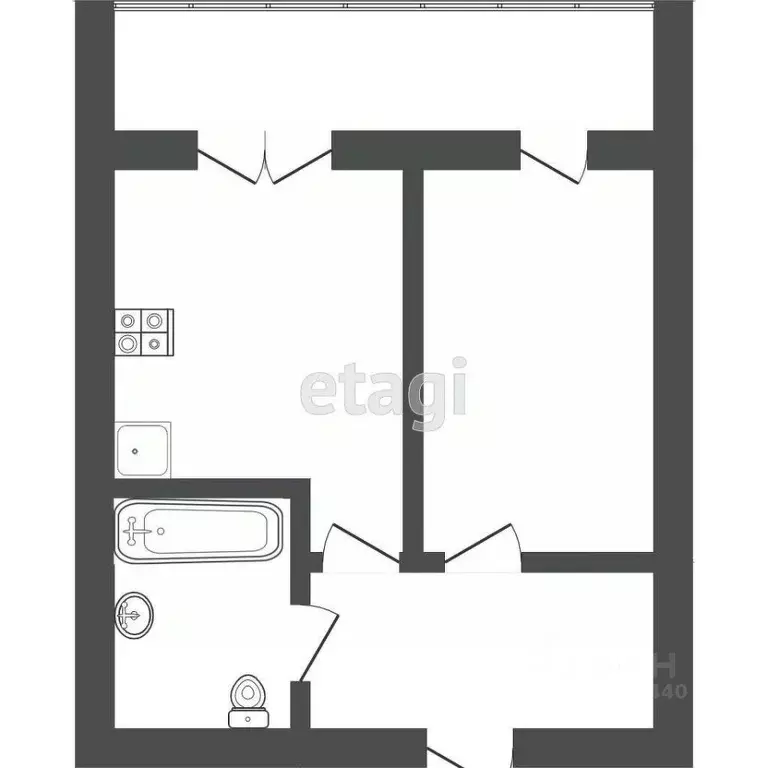 1-к кв. Тюменская область, Тюмень ул. Михаила Сперанского, 37 (35.0 м) - Фото 2