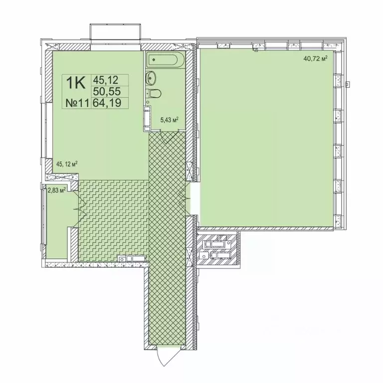 1-к кв. Нижегородская область, Нижний Новгород Ильинская ул., 121 ... - Фото 1