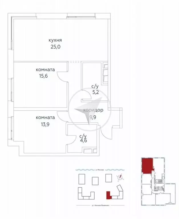 3-комнатная квартира: Москва, улица Нижние Мнёвники, 9 (74.2 м) - Фото 1