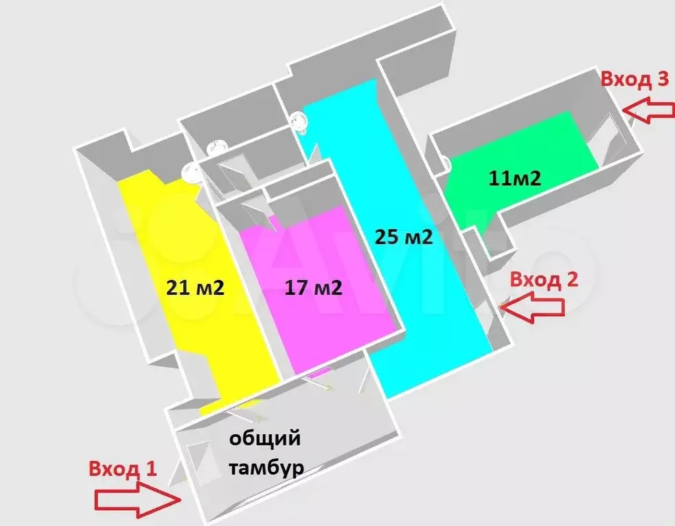 Помещение с ремонтом, 21 м - Фото 1