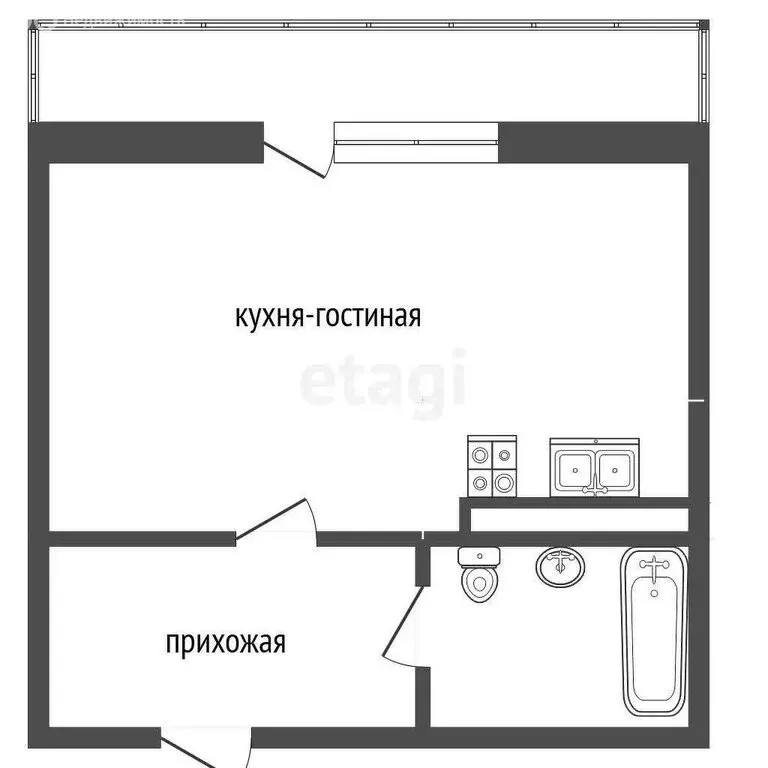 Квартира-студия: Челябинск, улица Бейвеля, 61 (24.5 м) - Фото 0
