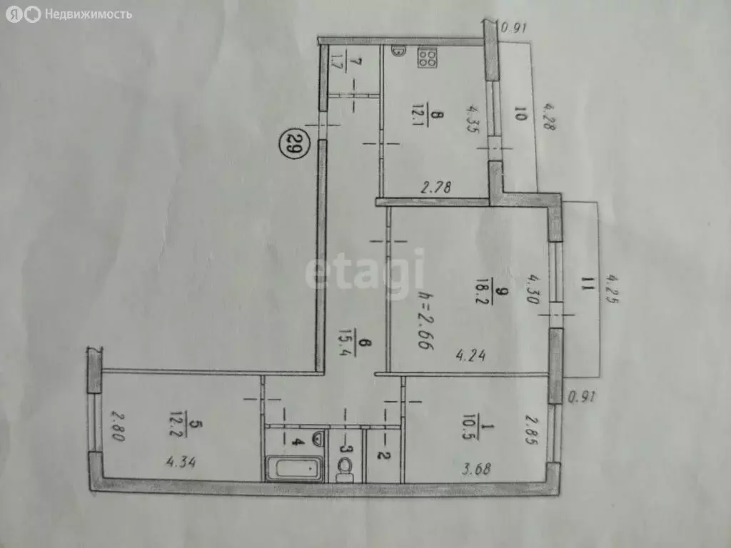 3-комнатная квартира: Омск, улица 20 лет РККА, 63/1 (77.3 м) - Фото 0