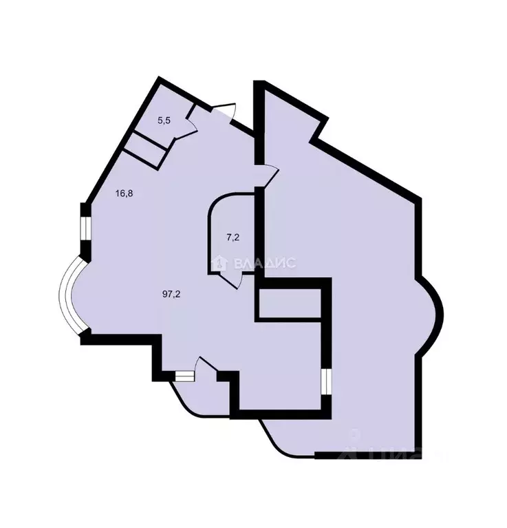 3-к кв. Москва Нежинская ул., 8К1 (219.0 м) - Фото 2