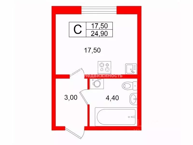 Студия Ленинградская область, Всеволожский район, д. Новое Девяткино ... - Фото 2