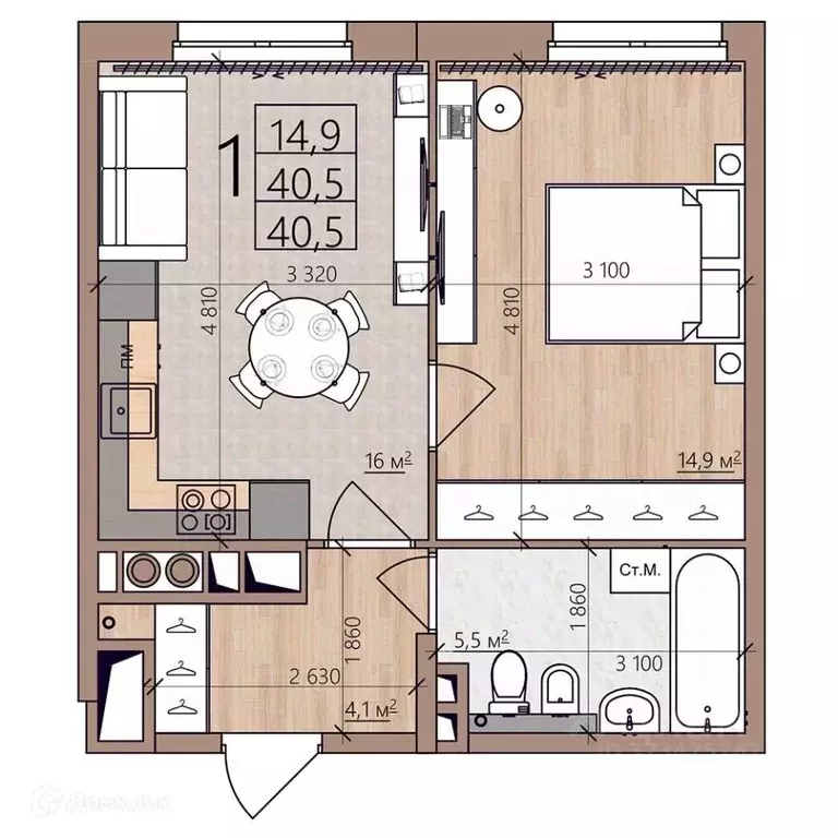 1-к кв. Рязанская область, Рязань пос. Шпалозавода, Окская Стрелка ... - Фото 1