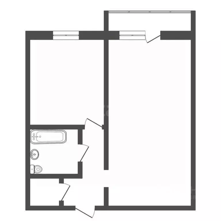 1-к кв. Амурская область, Благовещенск Зеленая ул., 79А (33.2 м) - Фото 2