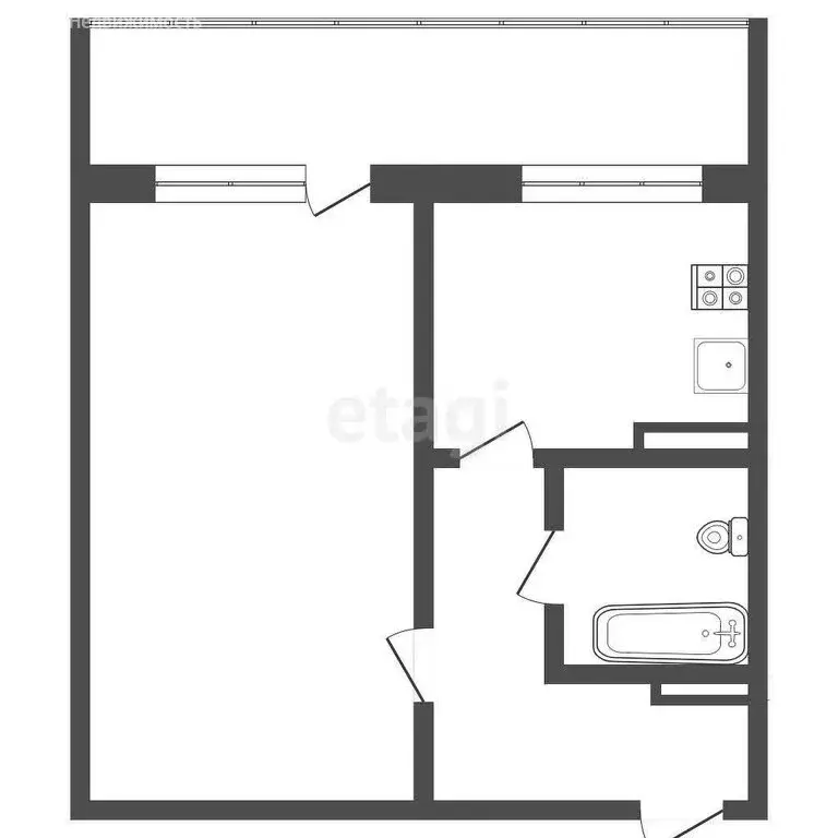 1-комнатная квартира: Томск, проспект Ленина, 255 (35.6 м) - Фото 1