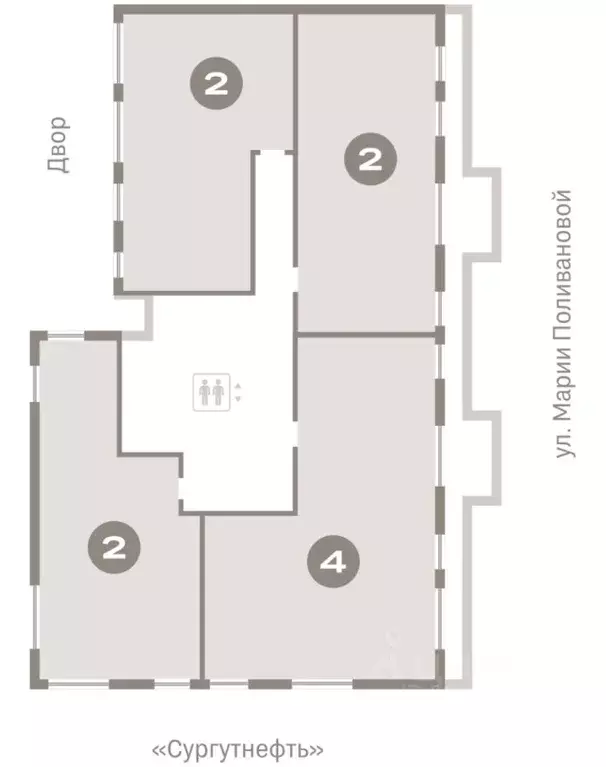 4-к кв. Ханты-Мансийский АО, Сургут 1-й мкр, Нефть жилой комплекс ... - Фото 2
