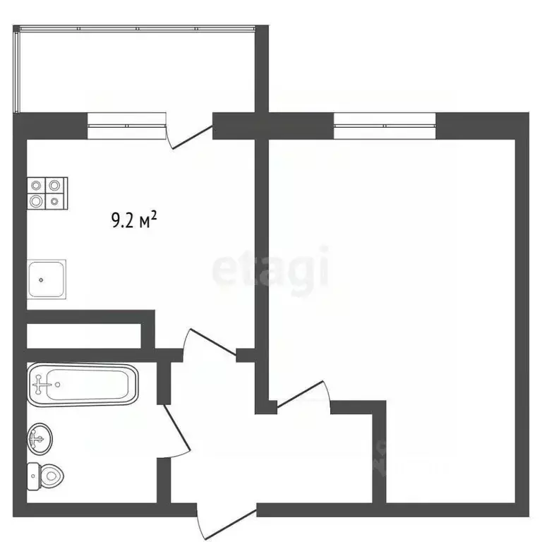 1-к кв. Ростовская область, Ростов-на-Дону ул. Скачкова, 52 (38.0 м) - Фото 1