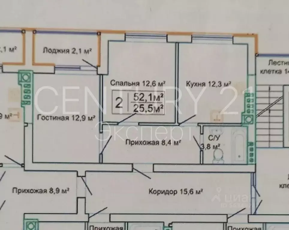 2-к кв. Калининградская область, Зеленоградск ул. Пригородная, 21 ... - Фото 2