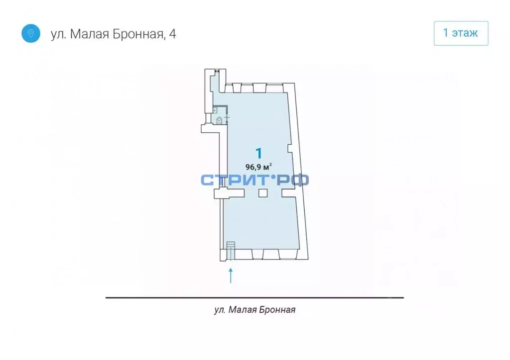 Помещение свободного назначения в Москва Малая Бронная ул., 4 (97 м) - Фото 2