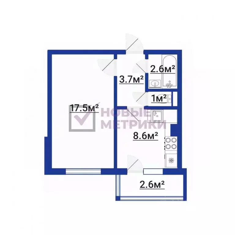 1-к кв. Санкт-Петербург ул. Латышских Стрелков, 5К2 (33.4 м) - Фото 2
