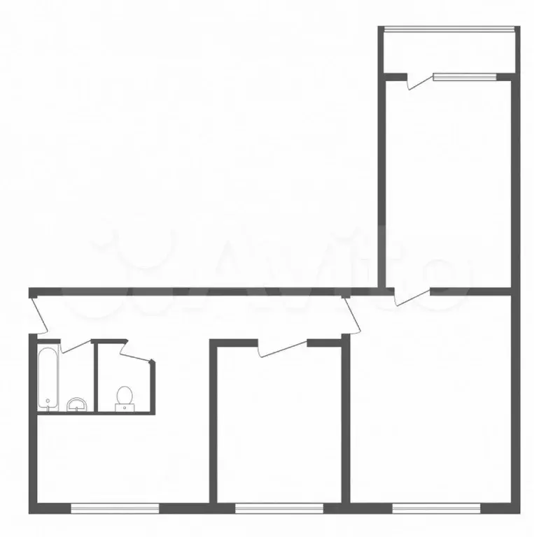 3-к. квартира, 55 м, 2/9 эт. - Фото 0