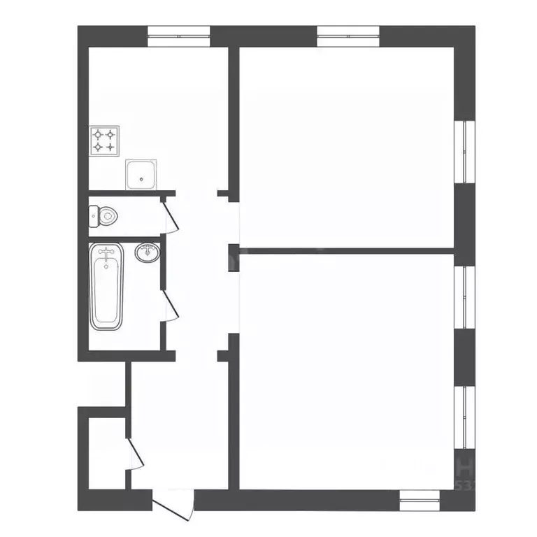2-к кв. Красноярский край, Красноярск ул. Щербакова, 43 (62.0 м) - Фото 1