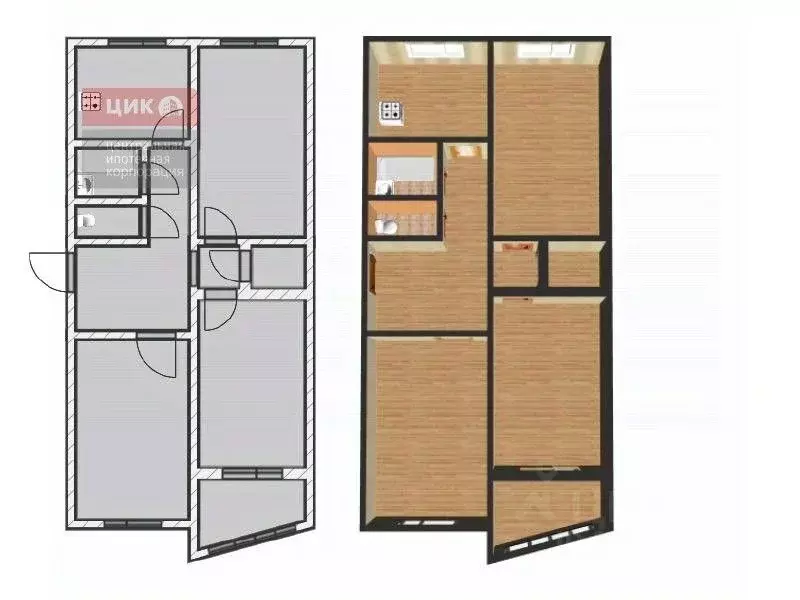 3-к кв. Рязанская область, Рязань ул. Новоселов, 54к1 (72.4 м) - Фото 2