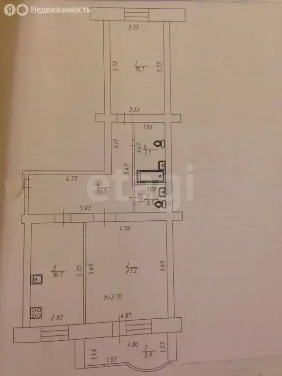 2-комнатная квартира: Казань, Гвардейская улица, 31/42 (90.3 м) - Фото 1