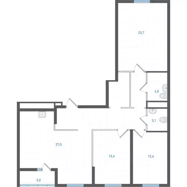 3-комнатная квартира: Екатеринбург, улица Учителей, 33/3 (107.2 м) - Фото 1