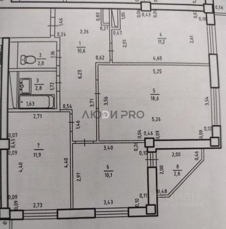 3-к кв. Башкортостан, Уфа ул. Шмидта, 158/2 (69.0 м) - Фото 1