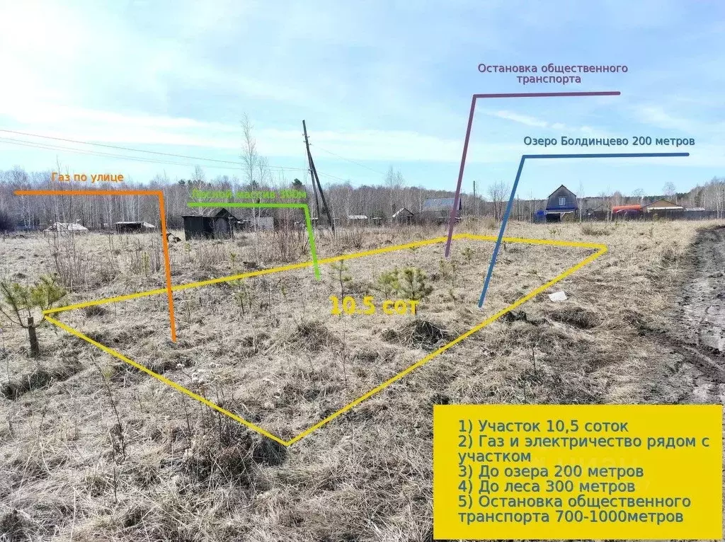 Участок в Курганская область, Кетовский муниципальный округ, Волна СТ  ... - Фото 1