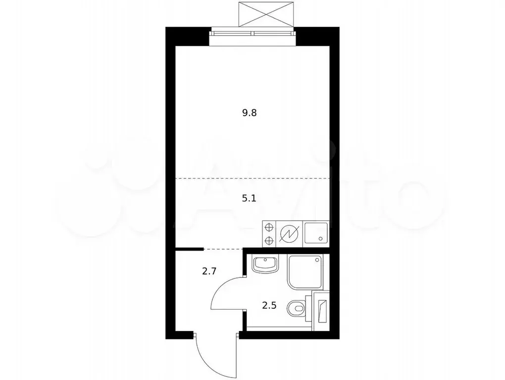 Квартира-студия, 19,8 м, 17/23 эт. - Фото 0
