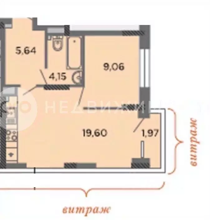 1-к кв. Рязанская область, Рязань Новая ул., 49 (40.4 м) - Фото 1