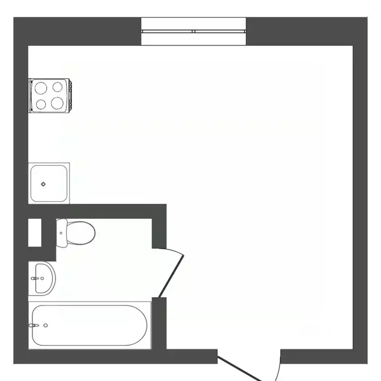 1-к кв. Тюменская область, Тюмень Колхозная ул., 186 (17.6 м) - Фото 1