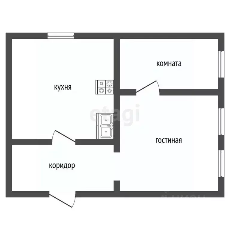 2-к кв. Оренбургская область, Оренбург Степная ул., 114 (36.0 м) - Фото 2