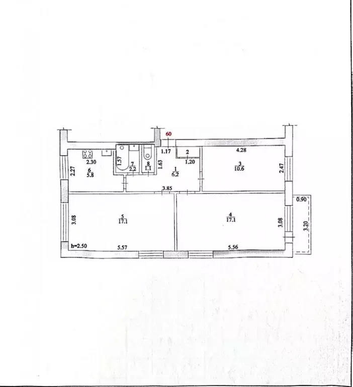 3-к кв. Волгоградская область, Волгоград ул. Кирова, 123 (60.7 м) - Фото 1