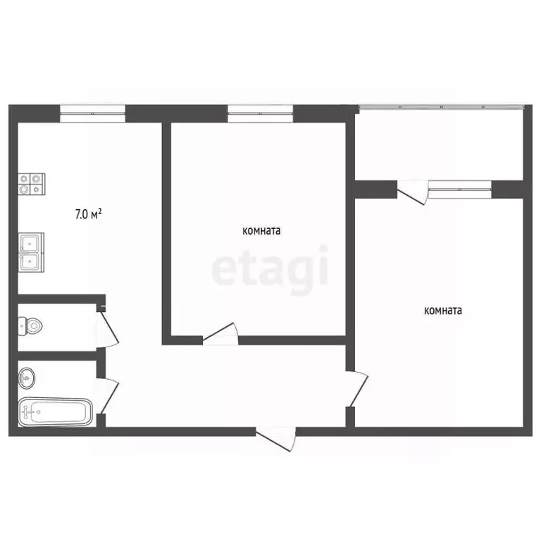 2-к кв. Ямало-Ненецкий АО, Муравленко Пионерская ул., 42 (50.0 м) - Фото 2