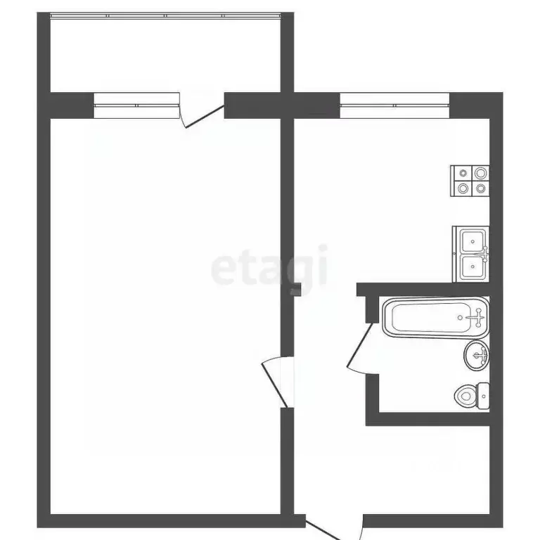 1-к кв. Костромская область, Кострома Рябиновый проезд, 18 (36.1 м) - Фото 1