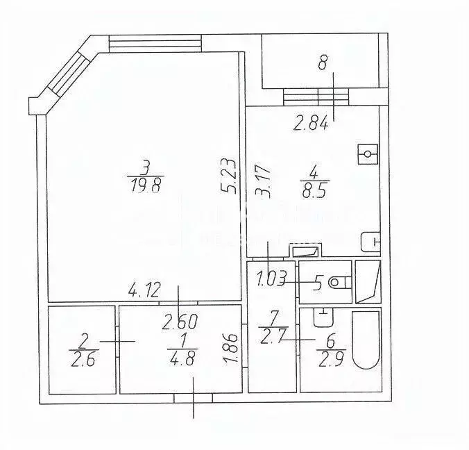 1-к кв. Москва Большая Очаковская ул., 12к2 (42.3 м) - Фото 1