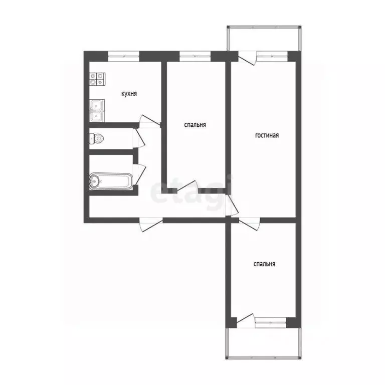 3-к кв. Пермский край, Пермь ул. Моторостроителей, 5 (60.2 м) - Фото 1