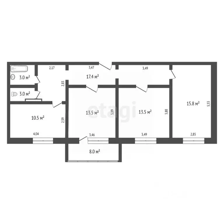 3-к кв. Владимирская область, Ковров ул. Ватутина, 45 (77.4 м) - Фото 1