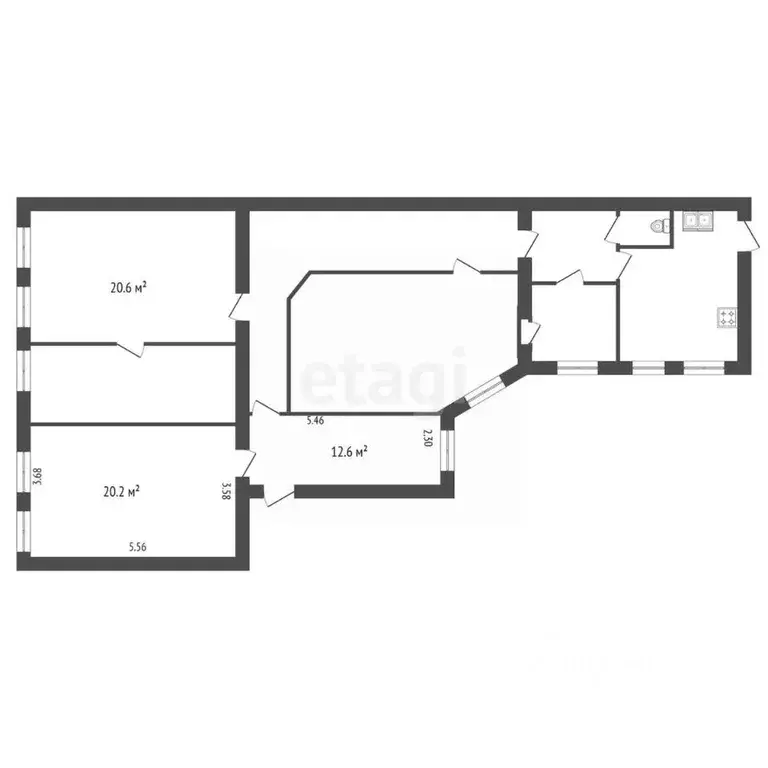 Комната Санкт-Петербург Средняя Подьяческая ул., 5 (30.0 м) - Фото 2