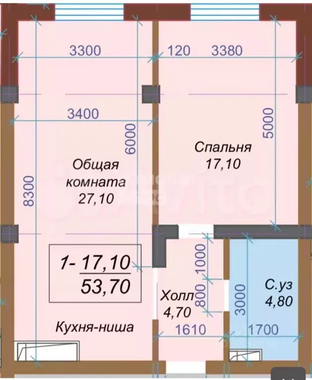 1-к кв. Кабардино-Балкария, Нальчик ул. Героя России Т.М. Тамазова, 5 ... - Фото 1