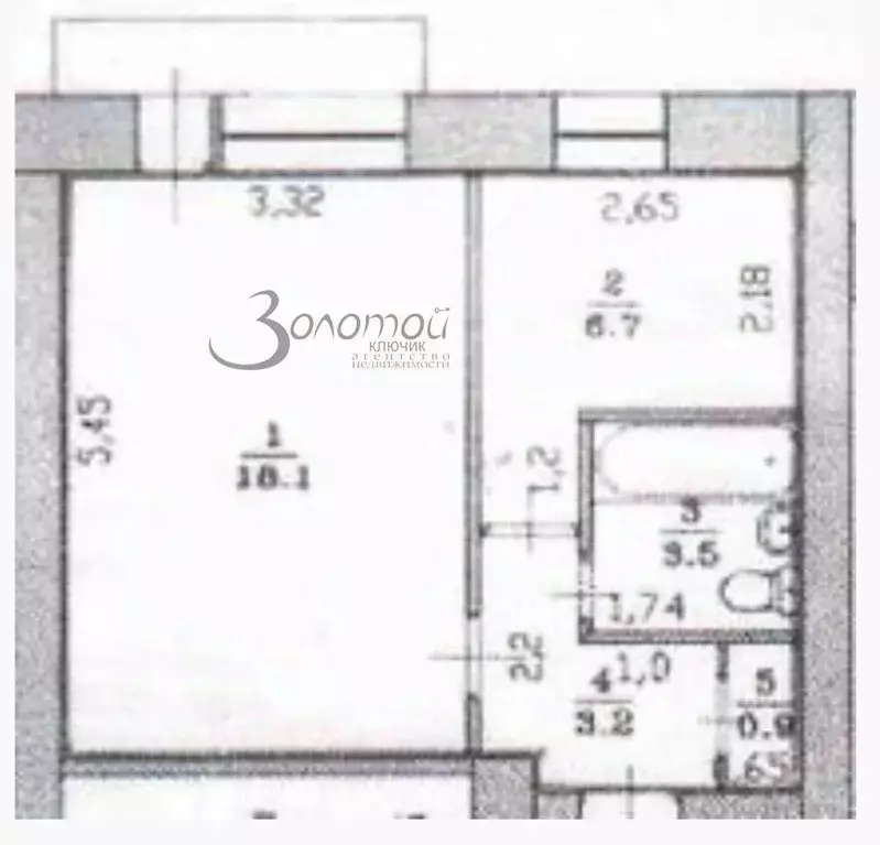 1-к кв. Нижегородская область, Балахна ул. Дзержинского, 44 (32.4 м) - Фото 2