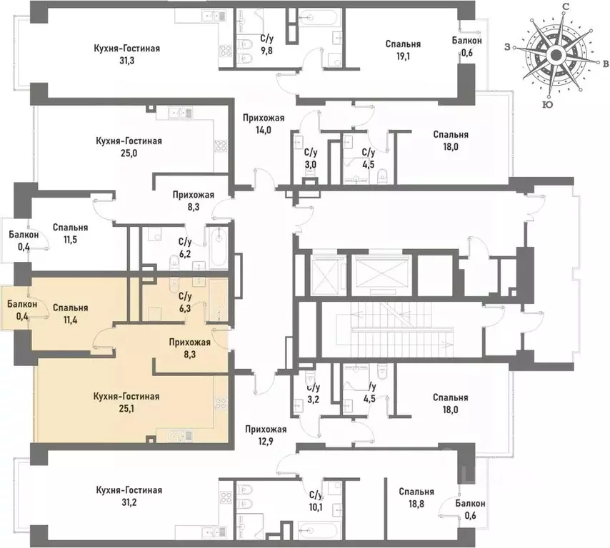 2-к кв. Москва ул. Матросская Тишина, 12 (51.4 м) - Фото 1