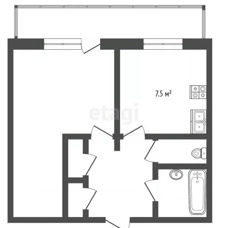 1-к кв. Кемеровская область, Юрга Фестивальная ул., 3 (34.8 м) - Фото 0