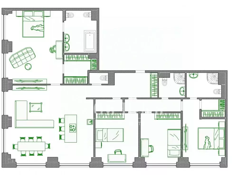 5-к кв. Москва Ленинградский просп., 37/3 (160.0 м) - Фото 2